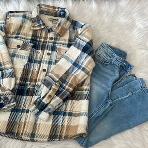 Shacket & flare jeans - size 6/7